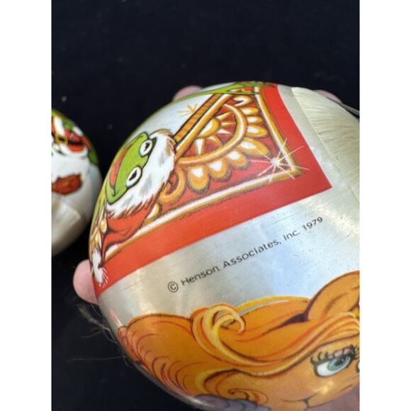 Muppets Kermit Miss Piggy 1981 Satin Hallmark Christmas Ornament Jim Henson -CH2 - Picture 5 of 10